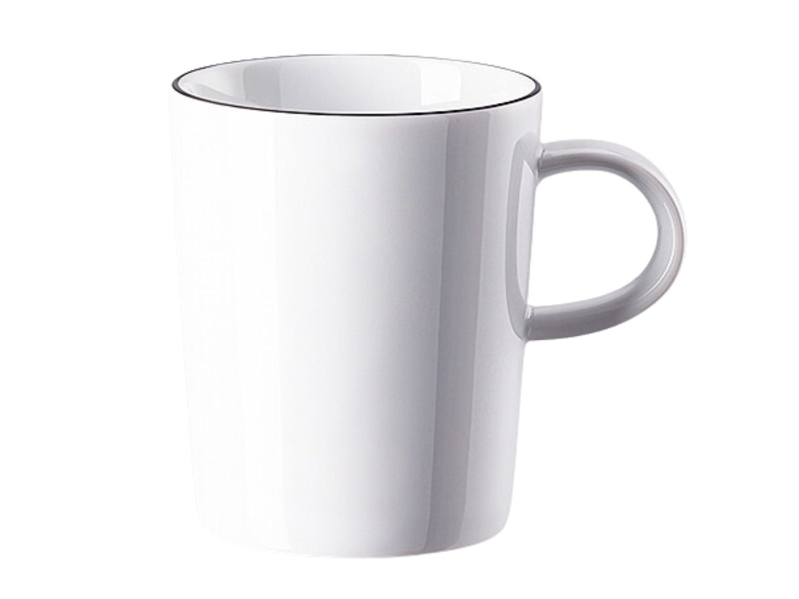 Thomas Porzellan Becher Cucina Basic Colori Black Becher mit Henkel 0,28 l, Porzellan, Tassen