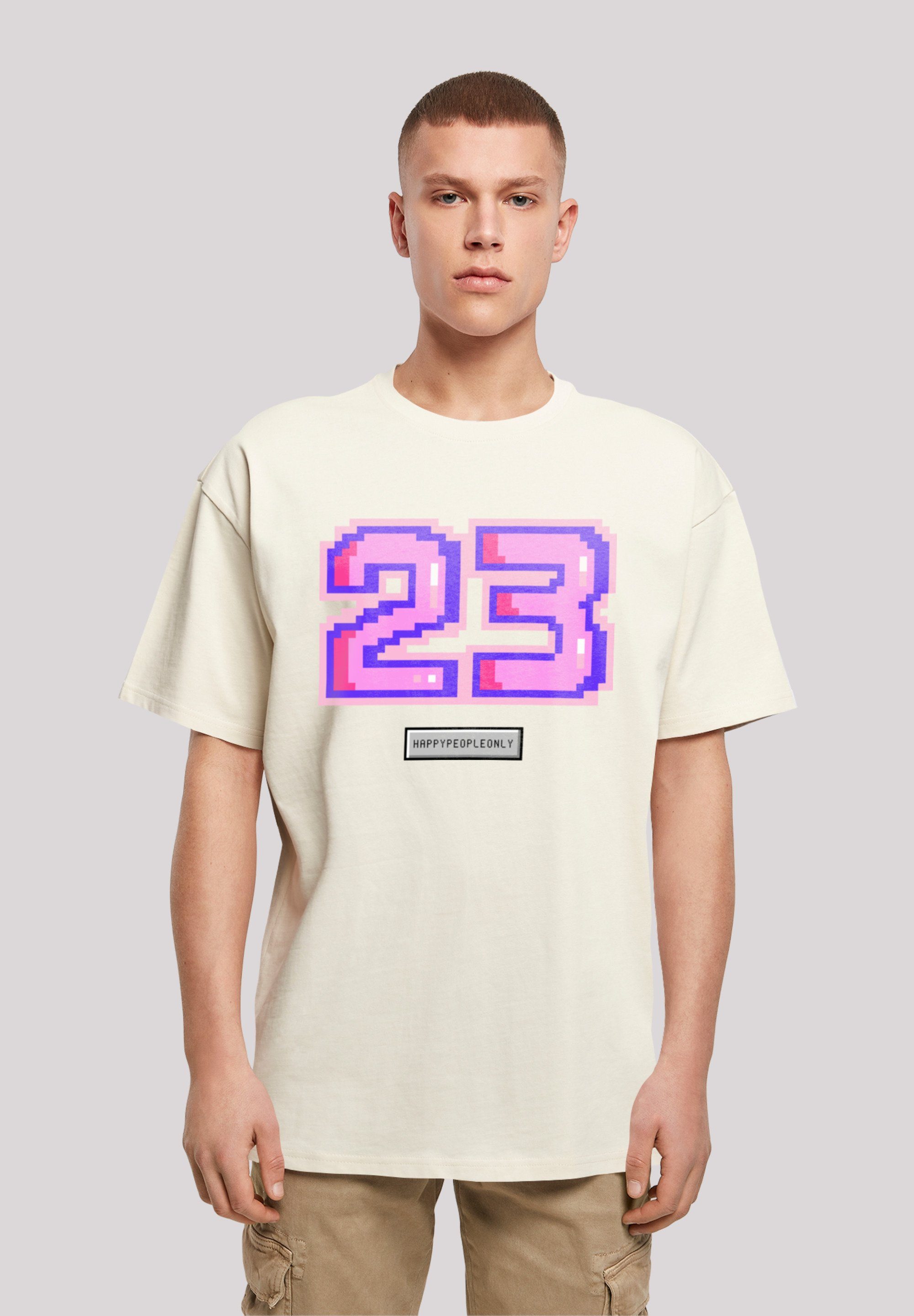 F4NT4STIC T-Shirt Pixel 23 pink Print sand
