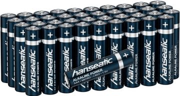 Hanseatic 40er Pack Alkaline Power, AAA Micro Batterie, LR03 (40 St), bis zu 5 Jahren Lagerfähigkeit