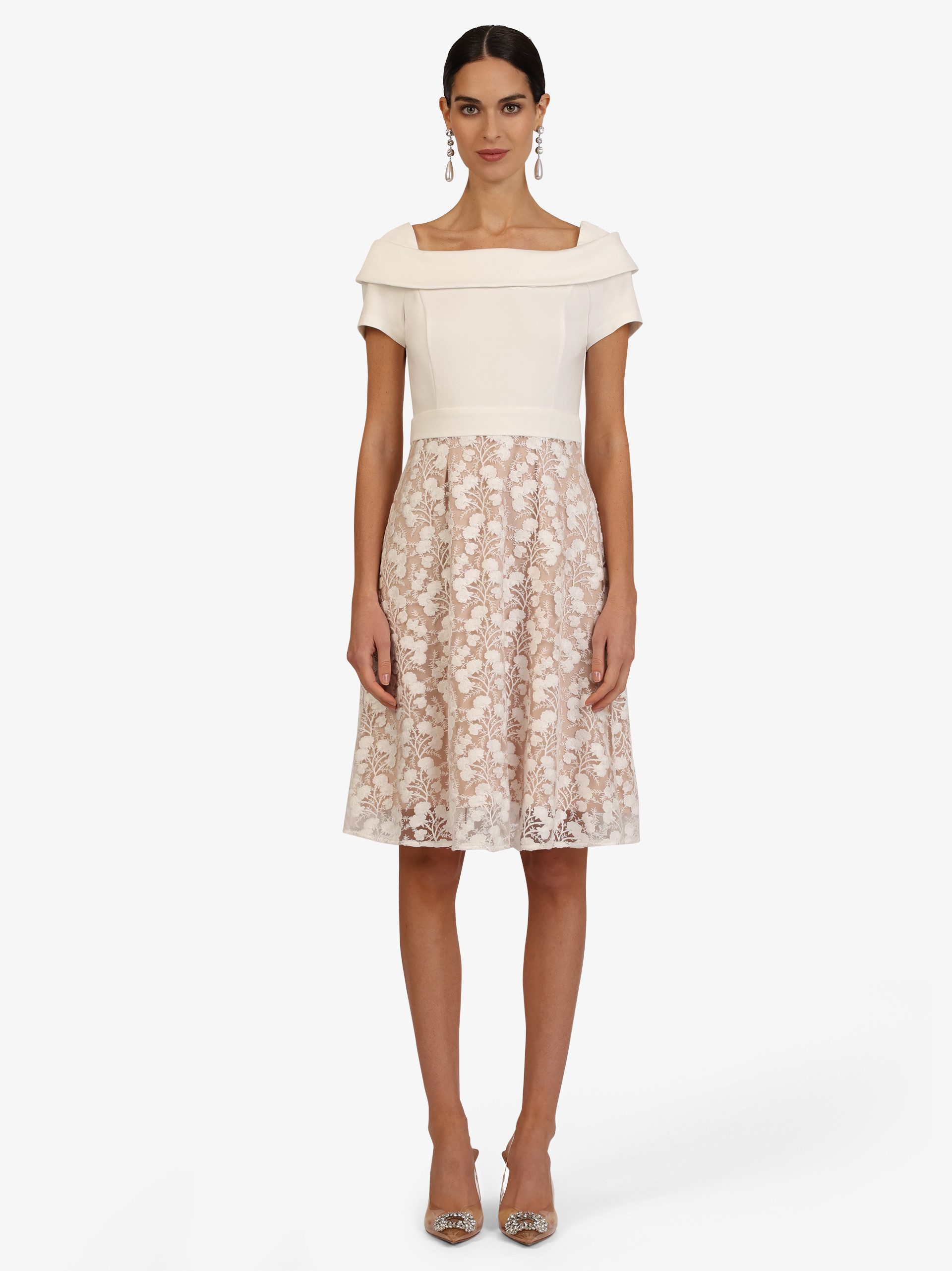 Kraimod Cocktailkleid mit Carmenkragen