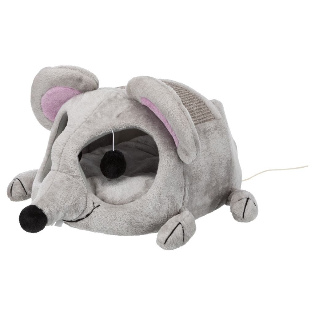 Kratztonne Kuschelhöhle Lukas - hellgrau/grau - 35 × 33 × 65 cm