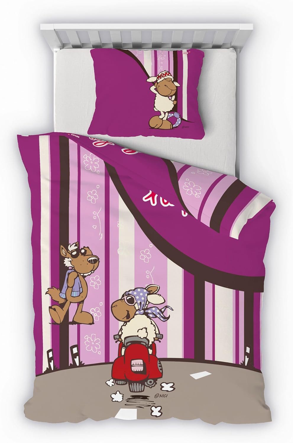 Träumschön Kinderbettwäsche Premium Set 135x200 cm aus Baumwolle, NICI Moti günstig online kaufen