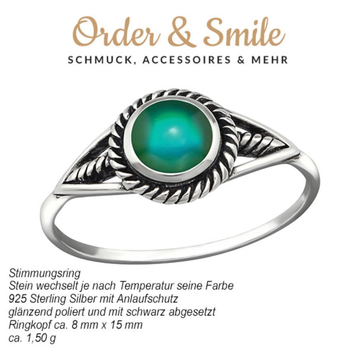 Order & Smile Schmuck Silberring Stimmungsring günstig online kaufen