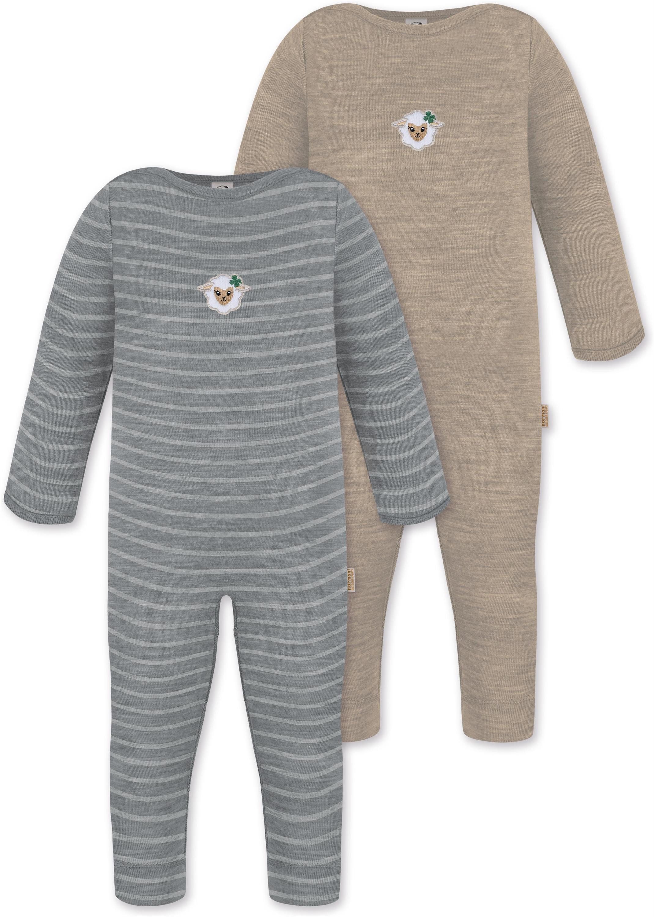 Langarmwickelbody 2er Pack Baby Merino Strampler Tangoio