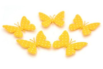 maDDma Streudeko 5 Polyester Stoff Schmetterlinge, Streudeko, Tischdeko, Größenwahl, 32x30mm
