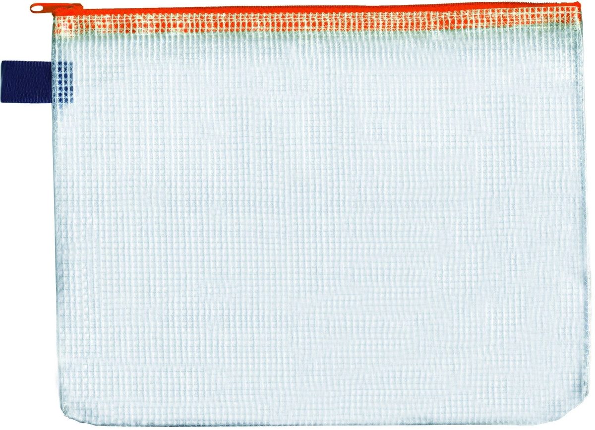 FOLDERSYS Prospekthülle Reißverschlusstasche A6 PVC orange (10 Stück)