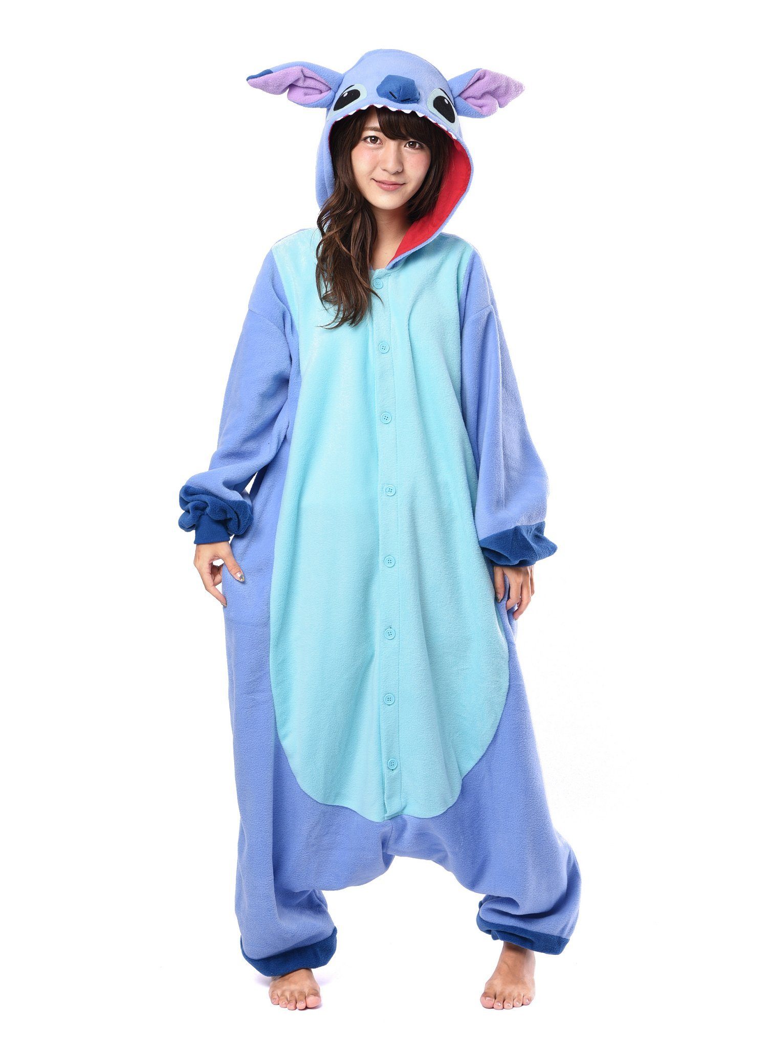 Metamorph Kostüm Stitch Kigurumi, Original Lilo & Stitch Kostüm: kuscheliger Onesie von Sazac