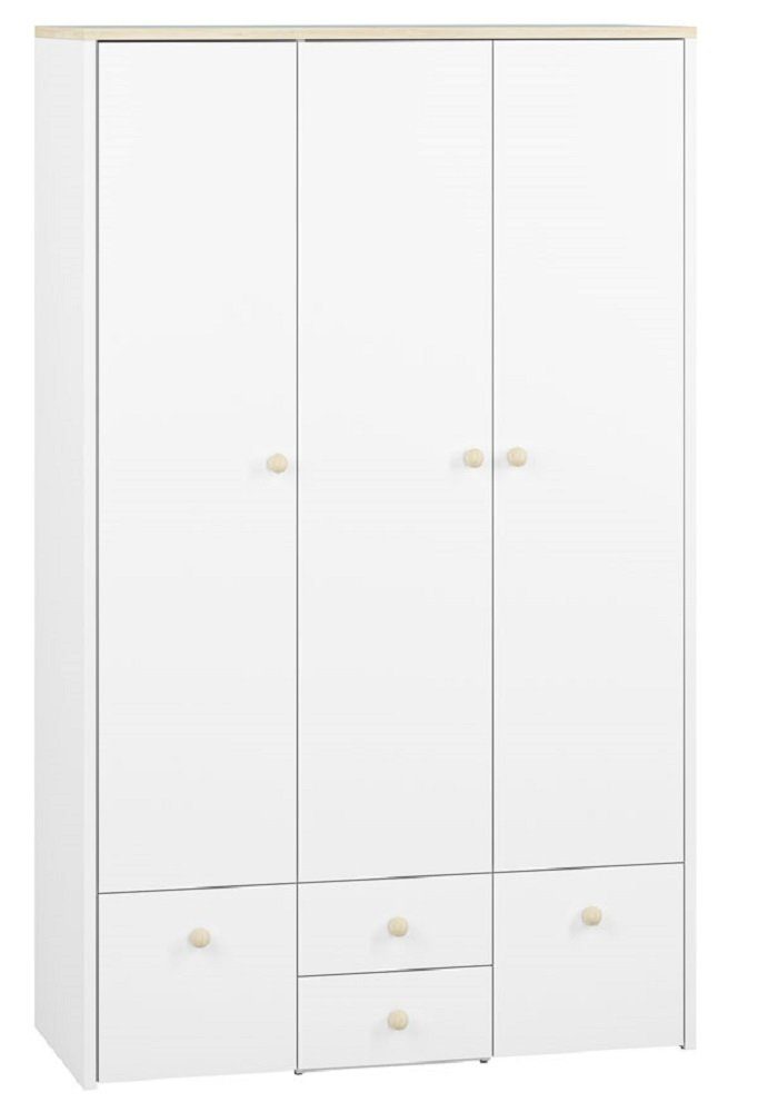 Kleiderschrank x 193 x - (Schrank) B/T/H: 117 cm 51 Farbabsetzung Feldmann-Wohnen cm wählbar ELMO cm weiß