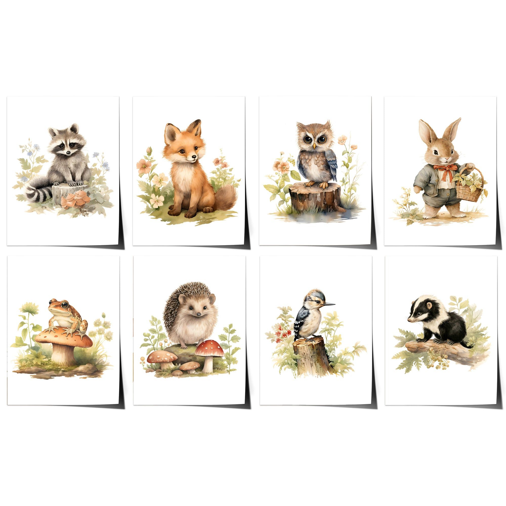 JUSTGOODMOOD Poster Kinderzimmer Premium ® Waldtiere günstig online kaufen