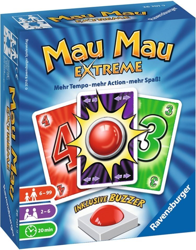 Ravensburger Spiel Mau Mau Extreme, Made in Europe