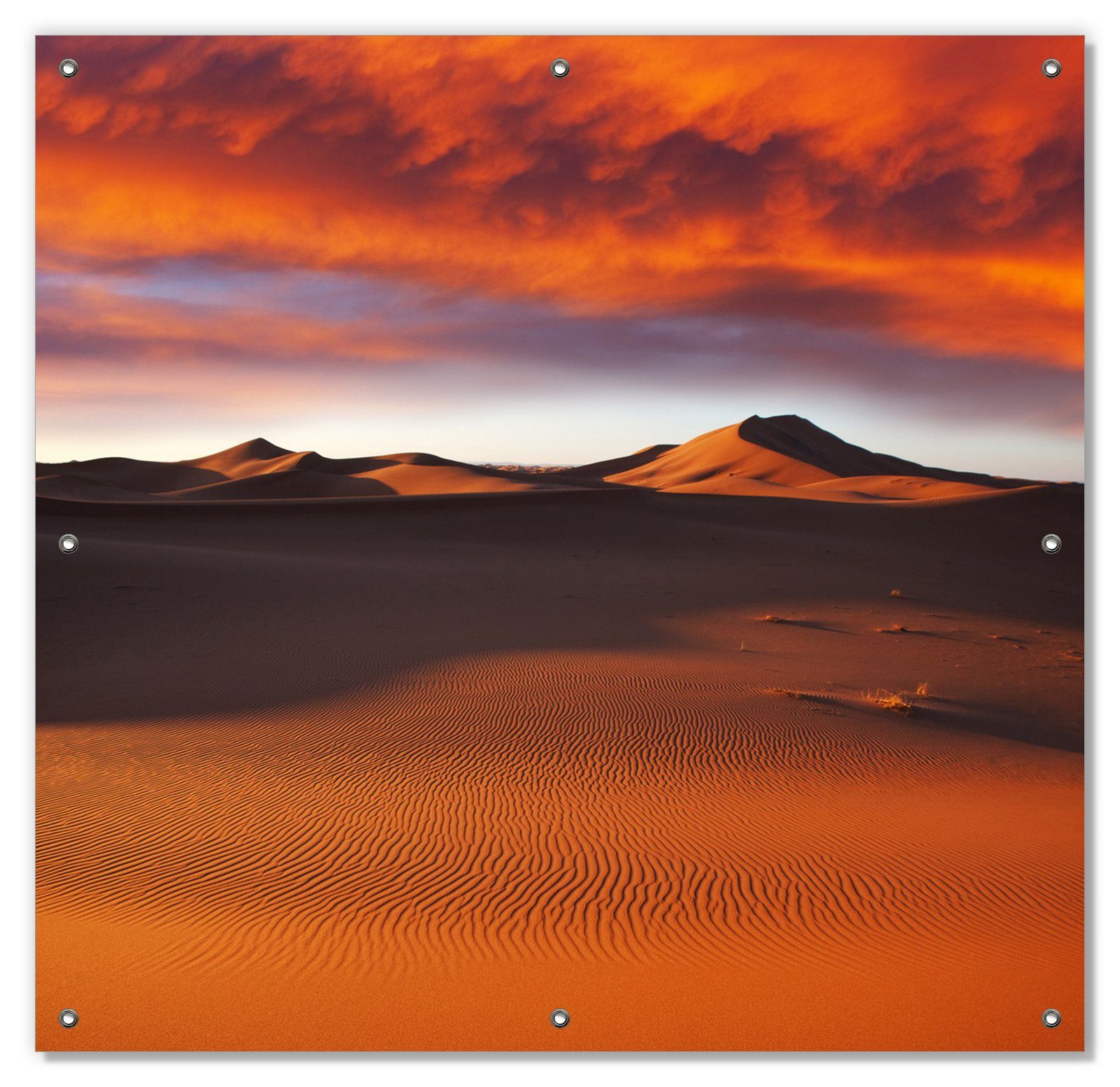 Sonnenschutz Sahara Wüste II - Sanddünen im Sonnenuntergang, Wallario, blickdicht, mit Saugnäpfen, wiederablösbar und wiederverwendbar