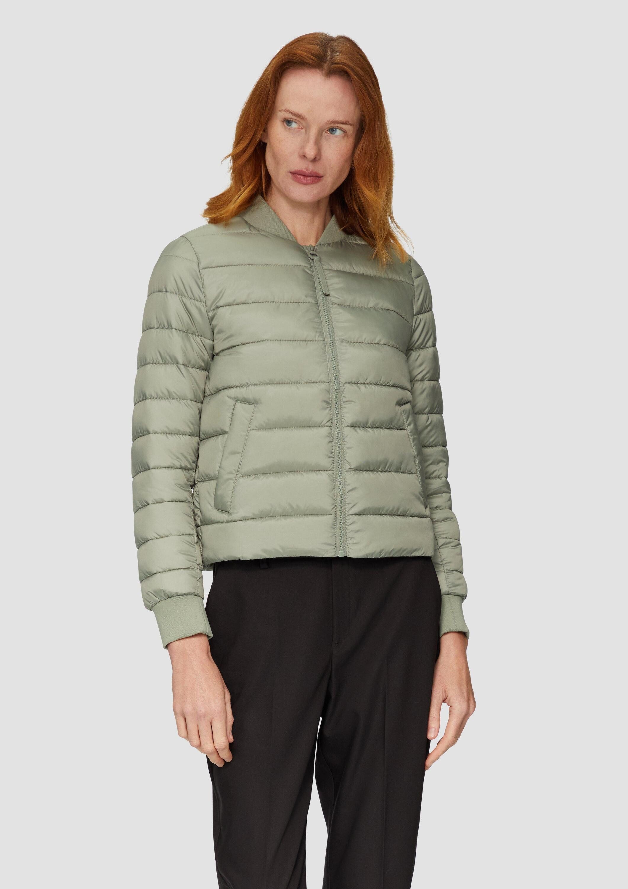 s.Oliver Winterjacke Outdoor-Jacke Kurze Steppjacke mit Rippbündchen günstig online kaufen