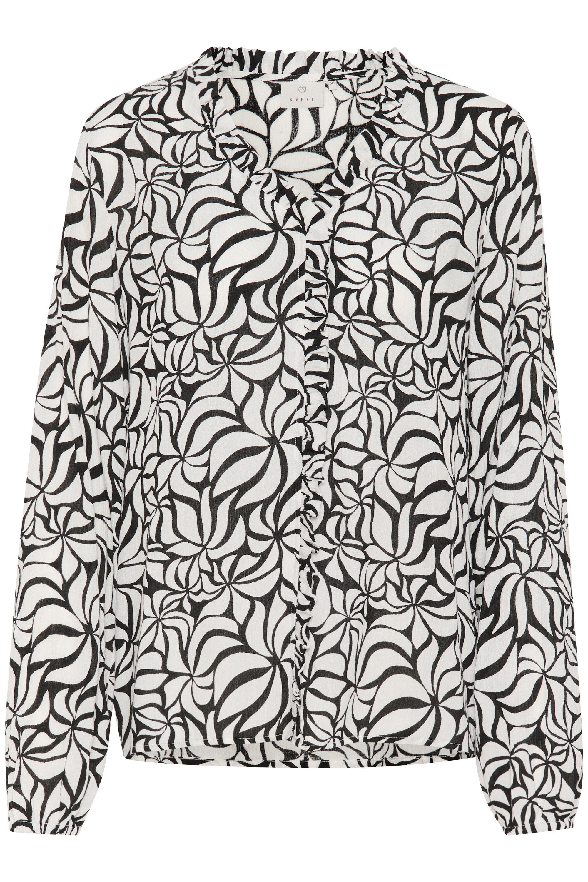 Black/White Leaf Print