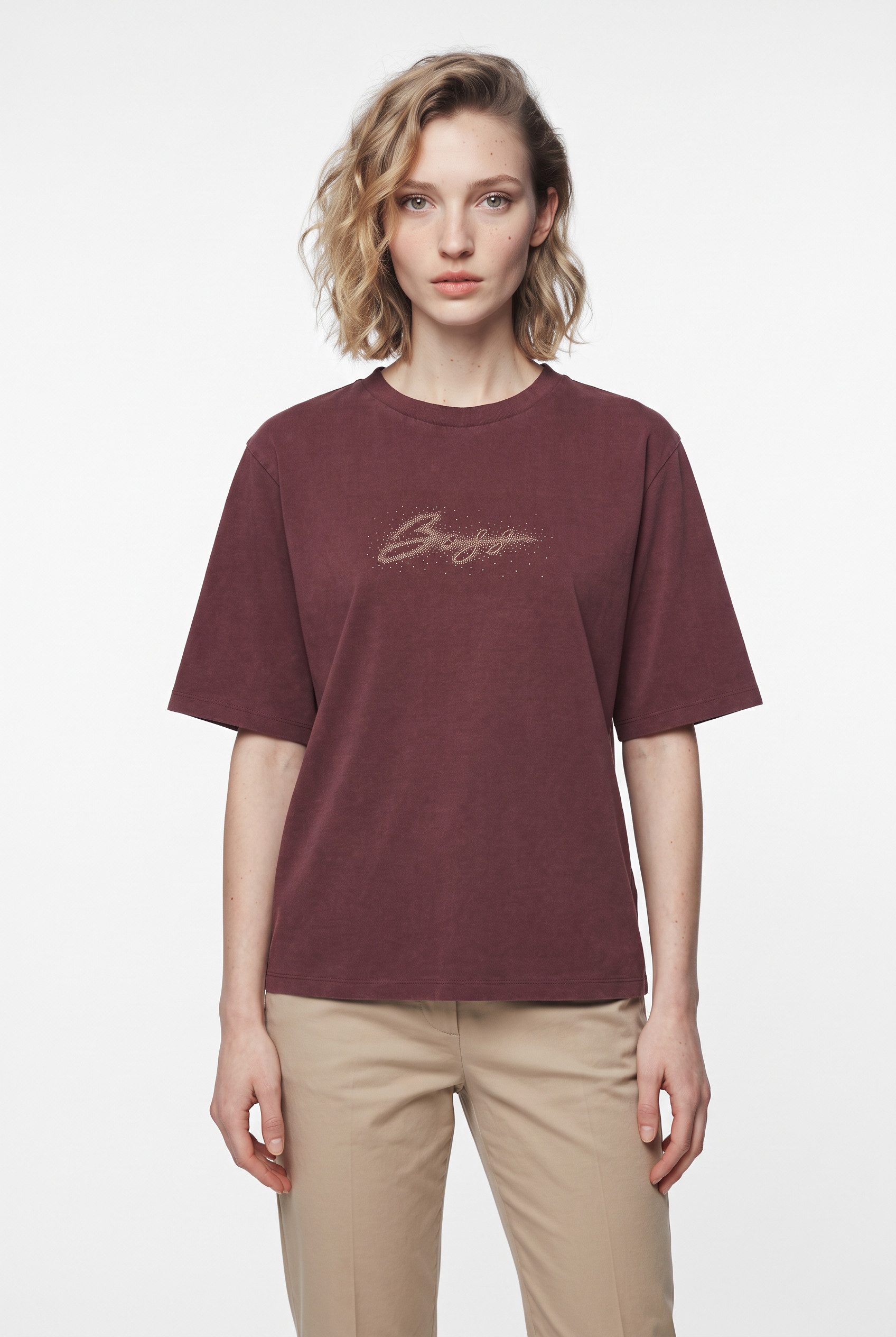 BOSS ORANGE T-Shirt Eregular Premium Damenmode aus reiner Baumwolle, Relaxed Fit
