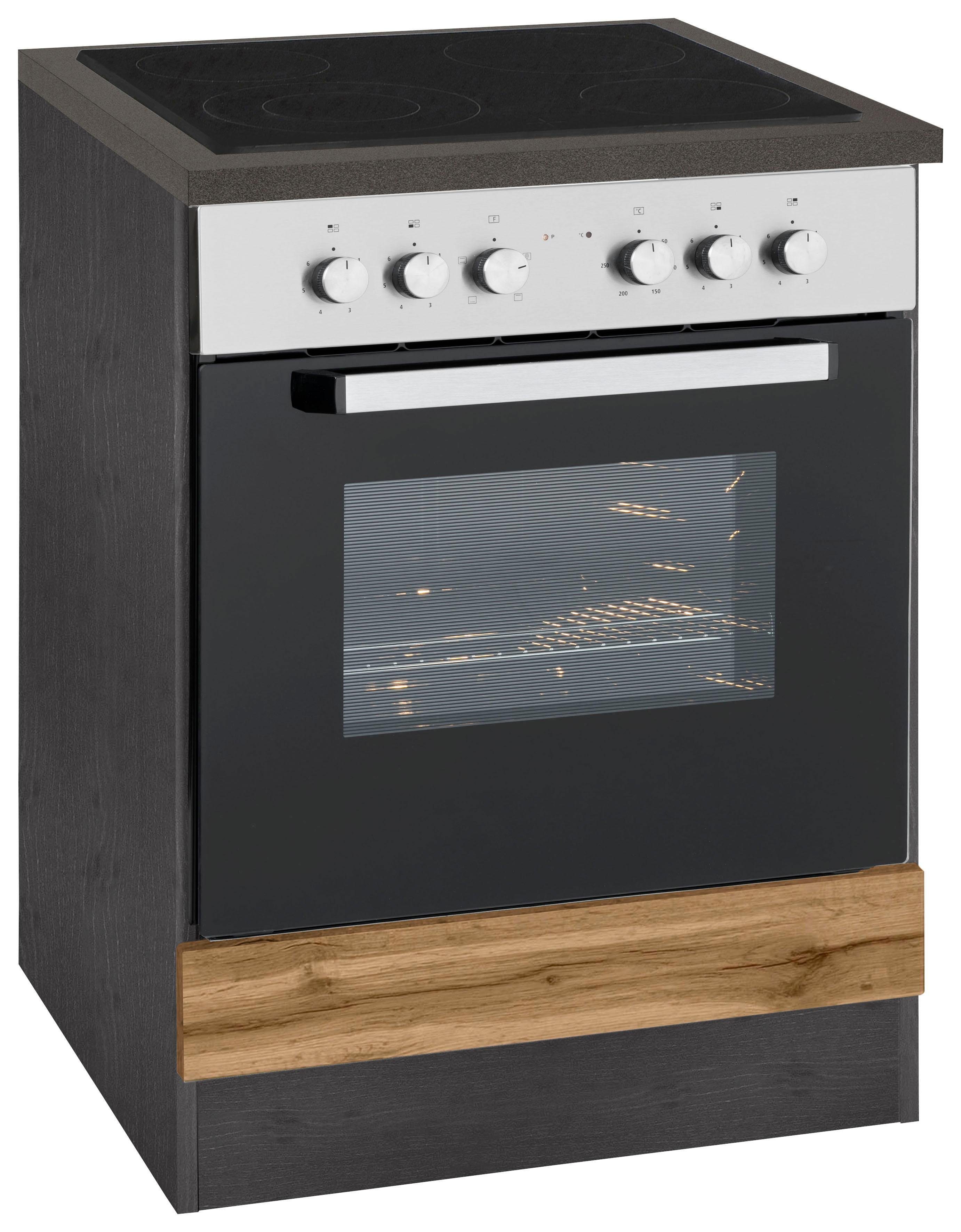 KOCHSTATION Herdumbauschrank KS-Tulsa 60 cm breit, für Einbau-Herdset