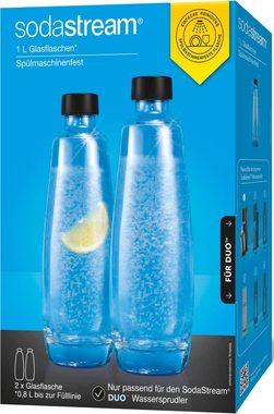SodaStream Wassersprudler »DUO Vorteilspack«, (Set, 6-tlg), SodaStreamSprudler DUO+CO2Zylinder,+Glasflaschen+Kunststoff-Flasche