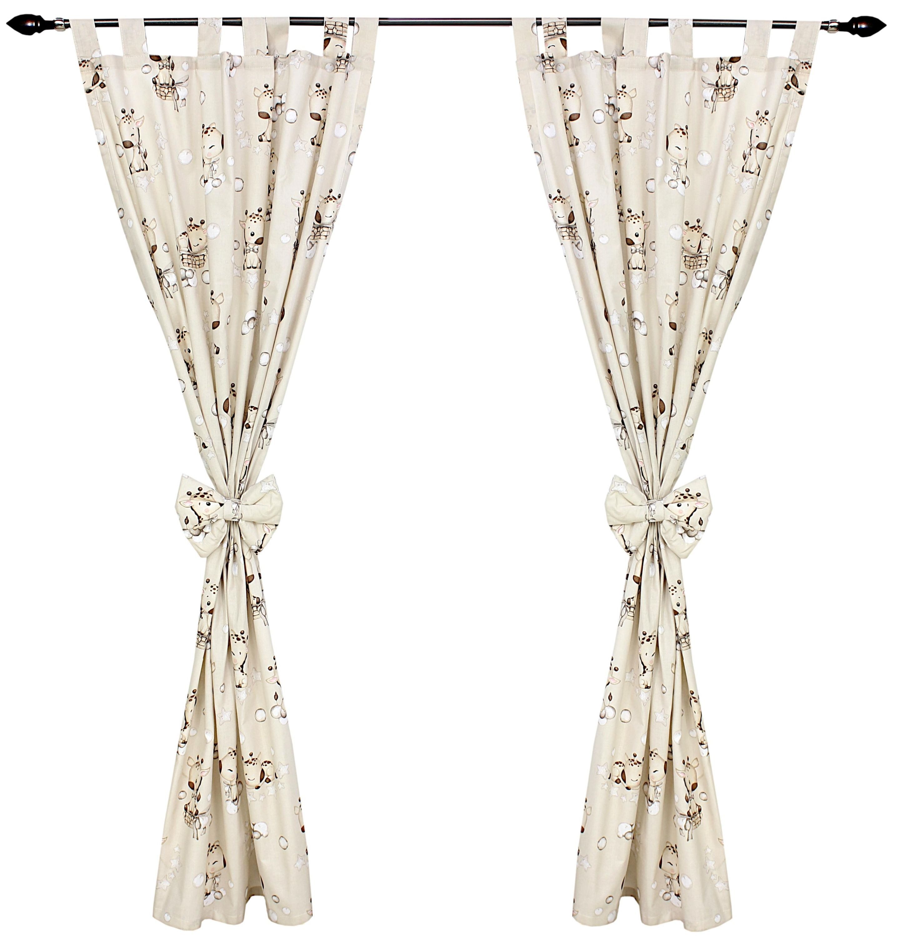 TupTam Gardine TupTam Kinderzimmer Vorhänge Baby Gardinen mit Schleifen 2er Set