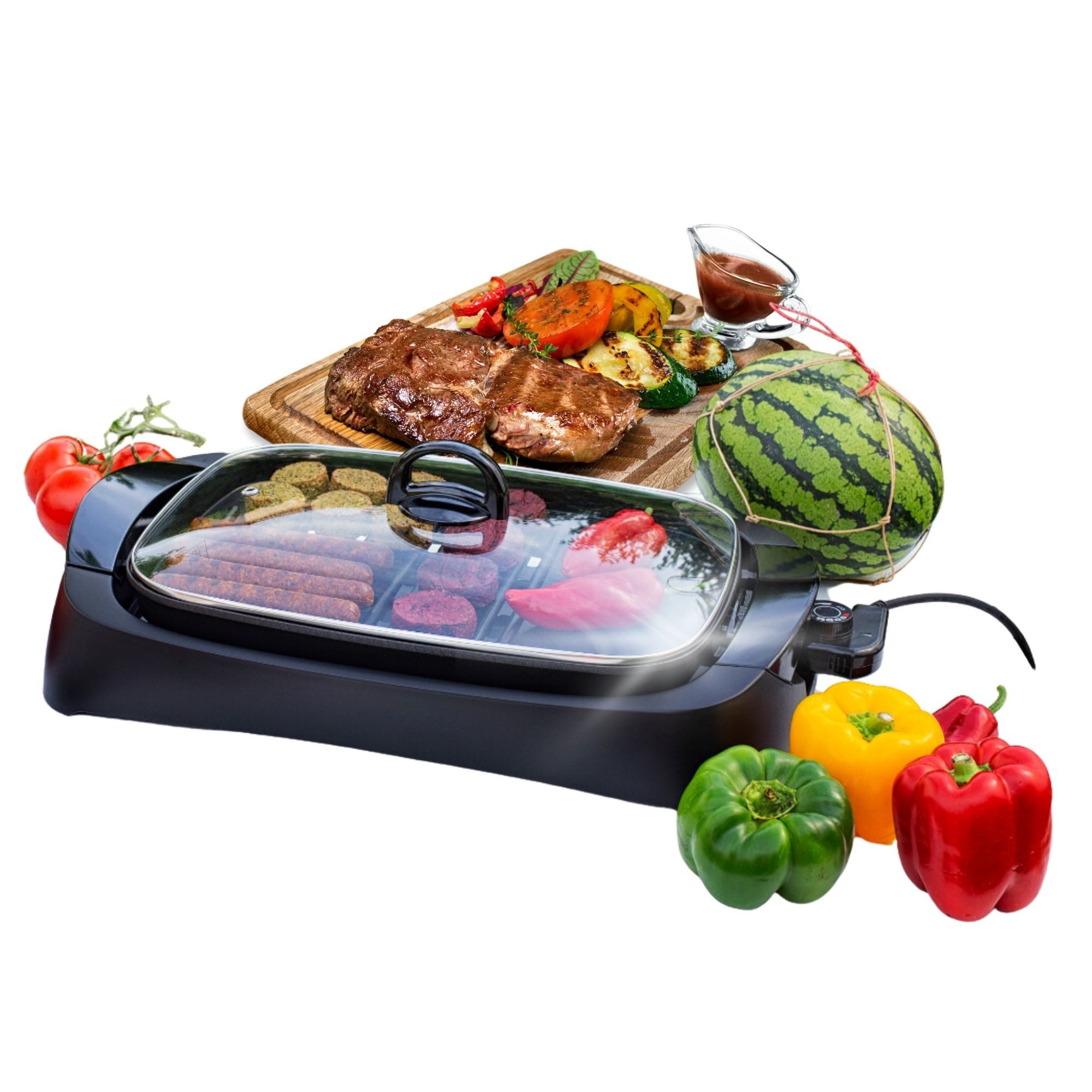 TronicXL Elektrogrill Elektro Tischgrill Grill mit Deckel elektrisch