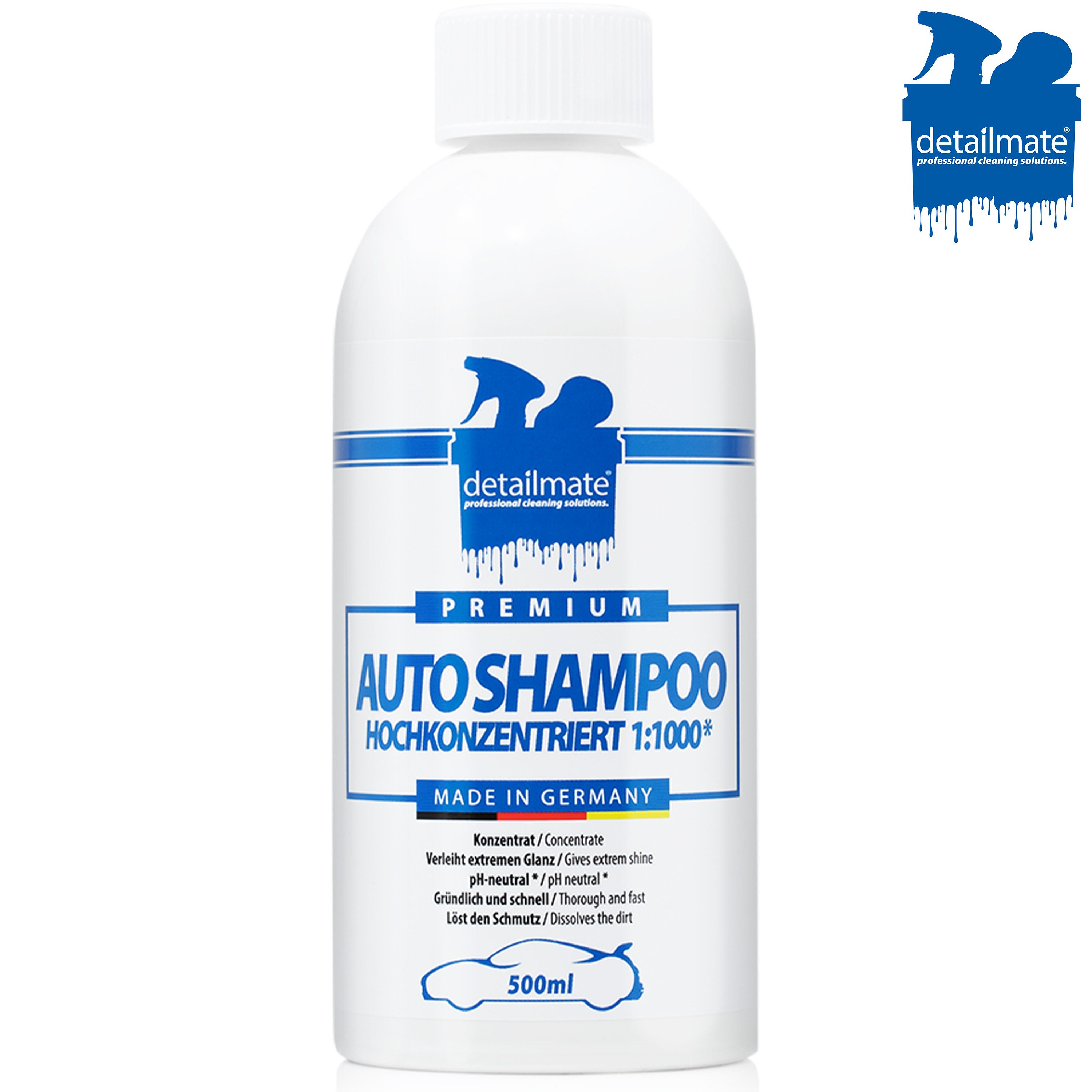 detailmate Garage Freaks 5 Finger Waschhandschuh + Autoshampoo Autoshampoo (Set, [- Frottierhandschuh - Mikrofaser - Auto Reinigung Wasch Set)
