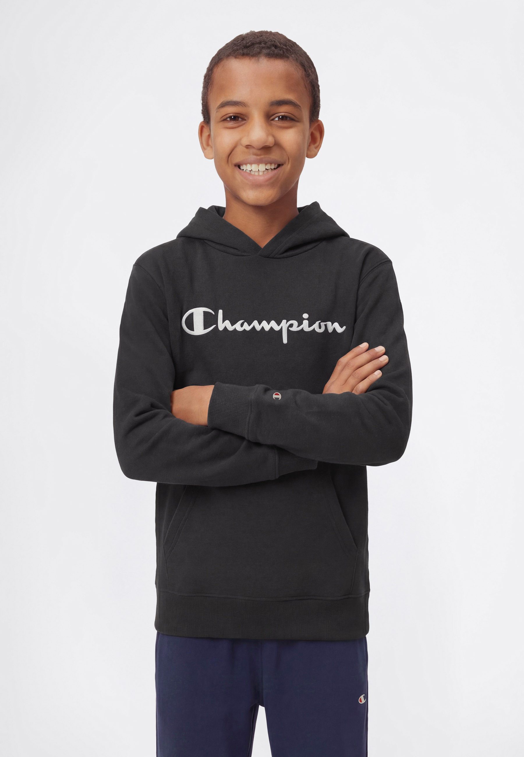 Champion Kapuzensweatshirt ICONS TONAL Hoodie with Large Logo mit Kapuze, Langarm, aus Baumwolle und Polyester, gerader Abschluss