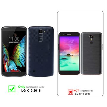 Cadorabo Handyhülle LG K8 2018 / K9 2018 LG K10 2016, Klappbare Handy Schutzhülle - Hülle - mit Standfunktion und Kartenfach