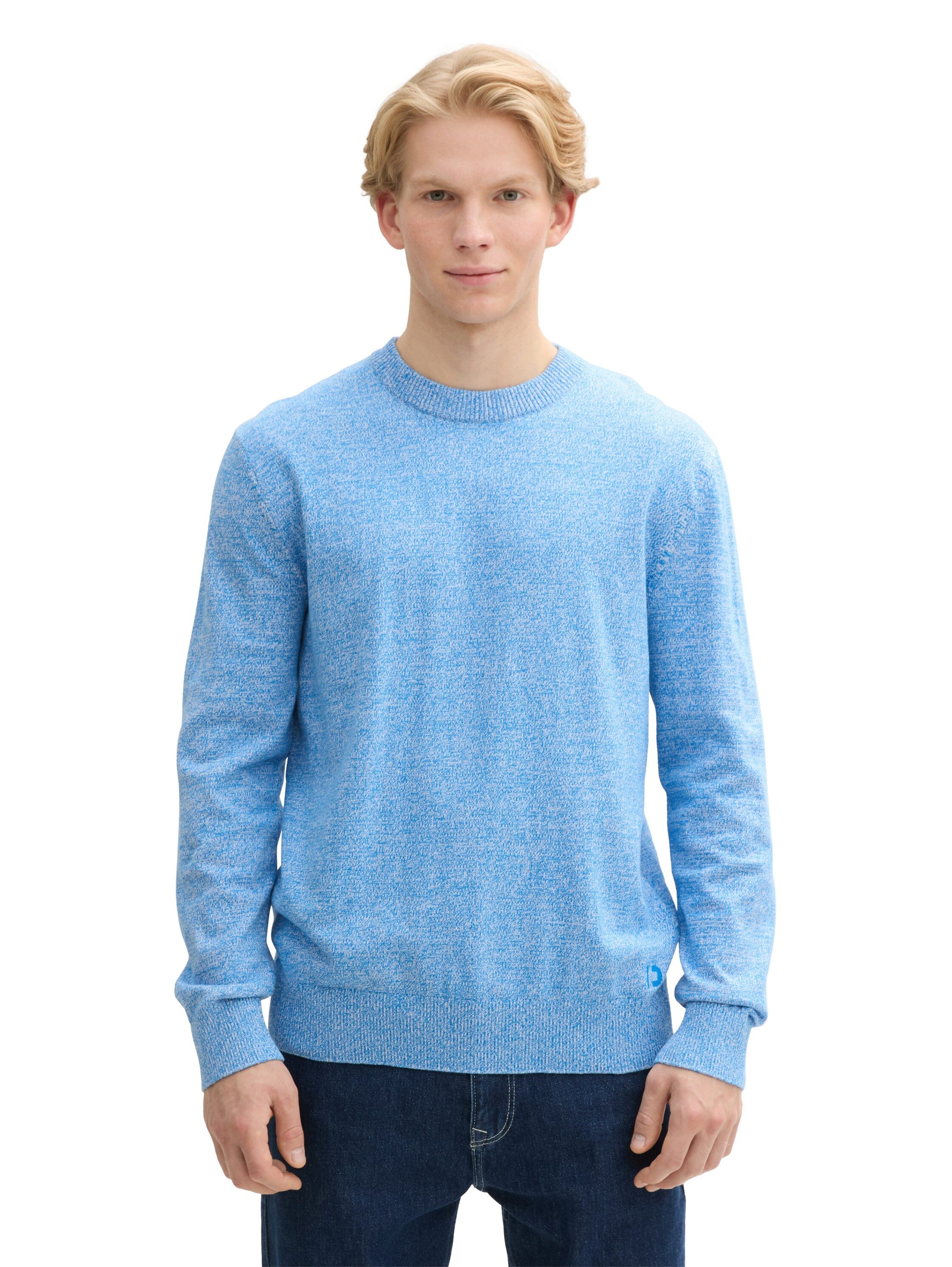 TOM TAILOR Denim Strickpullover in melierter günstig online kaufen