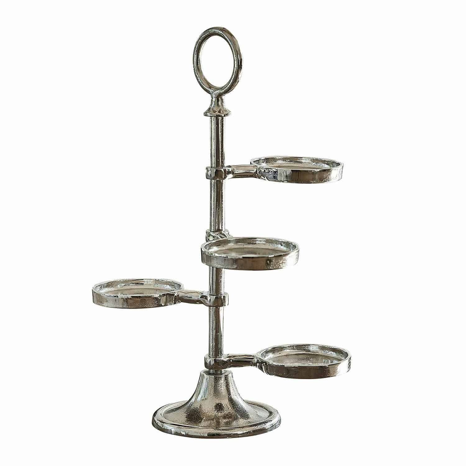 Mirabeau Kerzenständer Kerzenhalter Hanad silber günstig online kaufen
