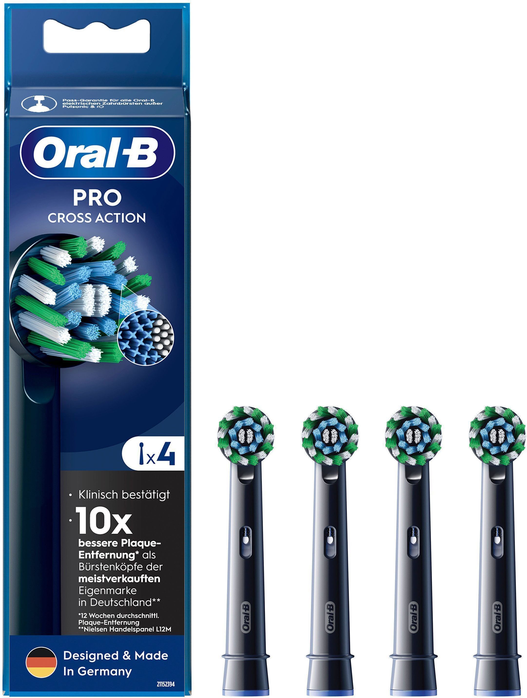Oral-B Aufsteckbürsten Pro CrossAction, X-förmige Borsten