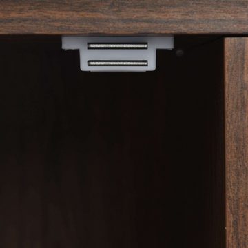 BlingBin Sideboard Kleiner Schrank Exklusives Sideboard mit drei Türen (1er Set, 1 St), mit stilvollen Details und großzügigem Stauraum