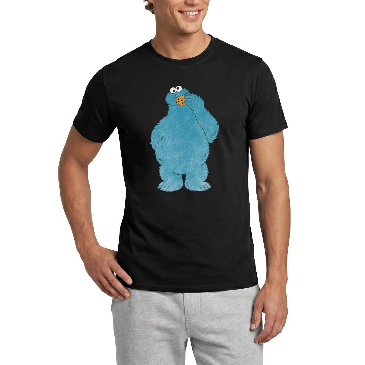Spreadshirt T-Shirt Sesamstraße Krümelmonster Naschen Männer T-Shirt (1-tlg)