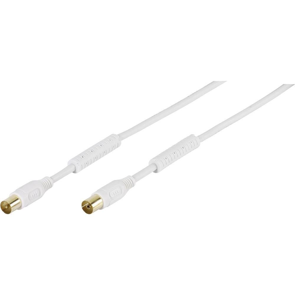 Vivanco Absorber TV/RD Antennenkabel 100 dB 10m 48123 SAT-Kabel, vergoldete Steckkontakte, mit Ferritkern