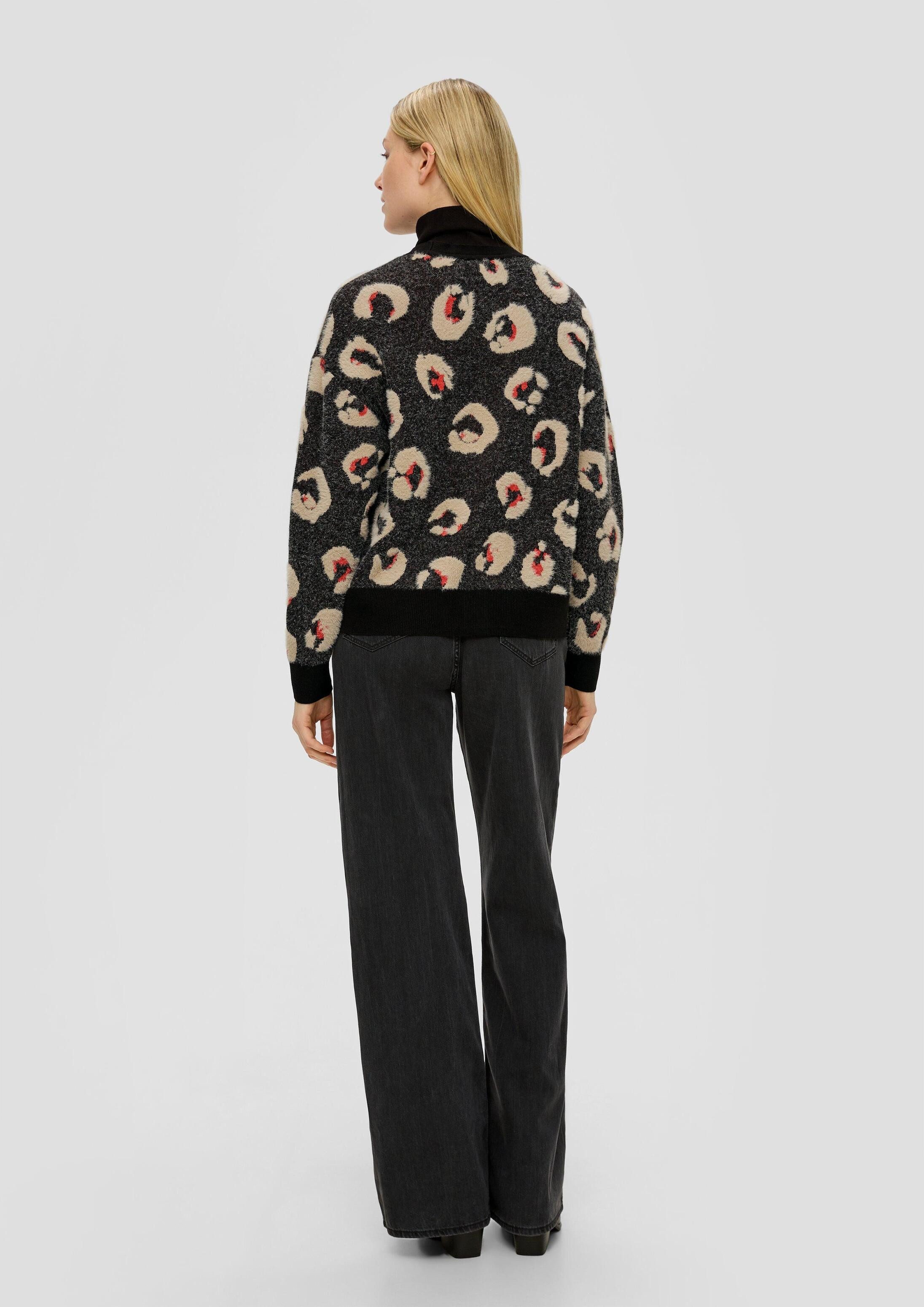 s.Oliver Cardigan Strickjacke Cardigan mit Leo-Muster