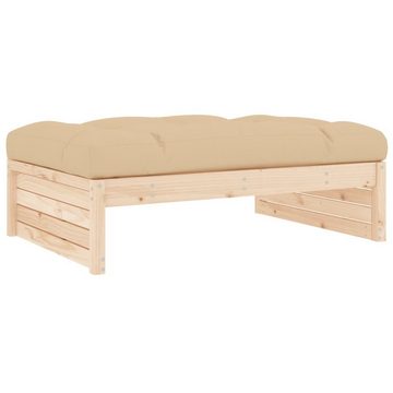 vidaXL Gartenlounge-Set 6-tlg. Garten-Lounge-Set mit Kissen Massivholz, (6-tlg)