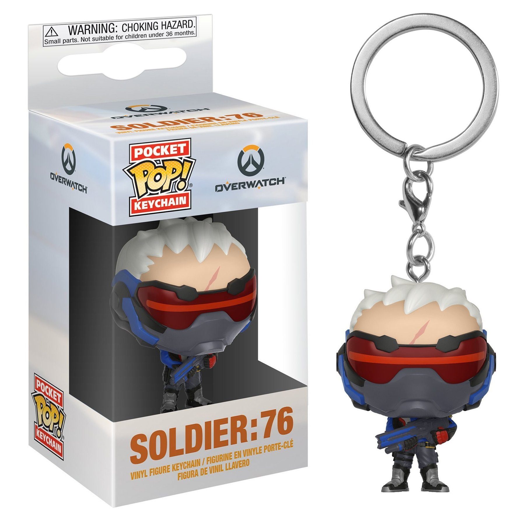 Funko Schlüsselanhänger Soldier 76 Pocket POP! Schlüsselanhänger, Angetreten! John Francis 'Jack' Morrison aka 'Soldier 76' zum Mitnehme