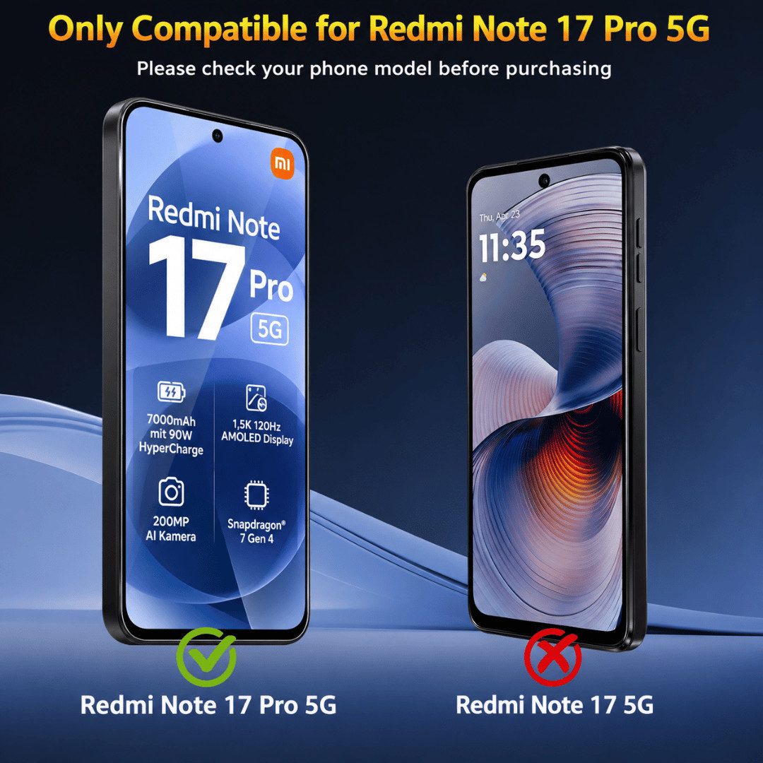 SmartUP Displayschutzglas 2x Schutzglas für Xiaomi Redmi Note 17 Pro 5G Display Panzerfolie Full für Xiaomi Redmi Note 17 Pro 5G, 2 Stück, Rundumschutz, passgen – Bild 2 von 5