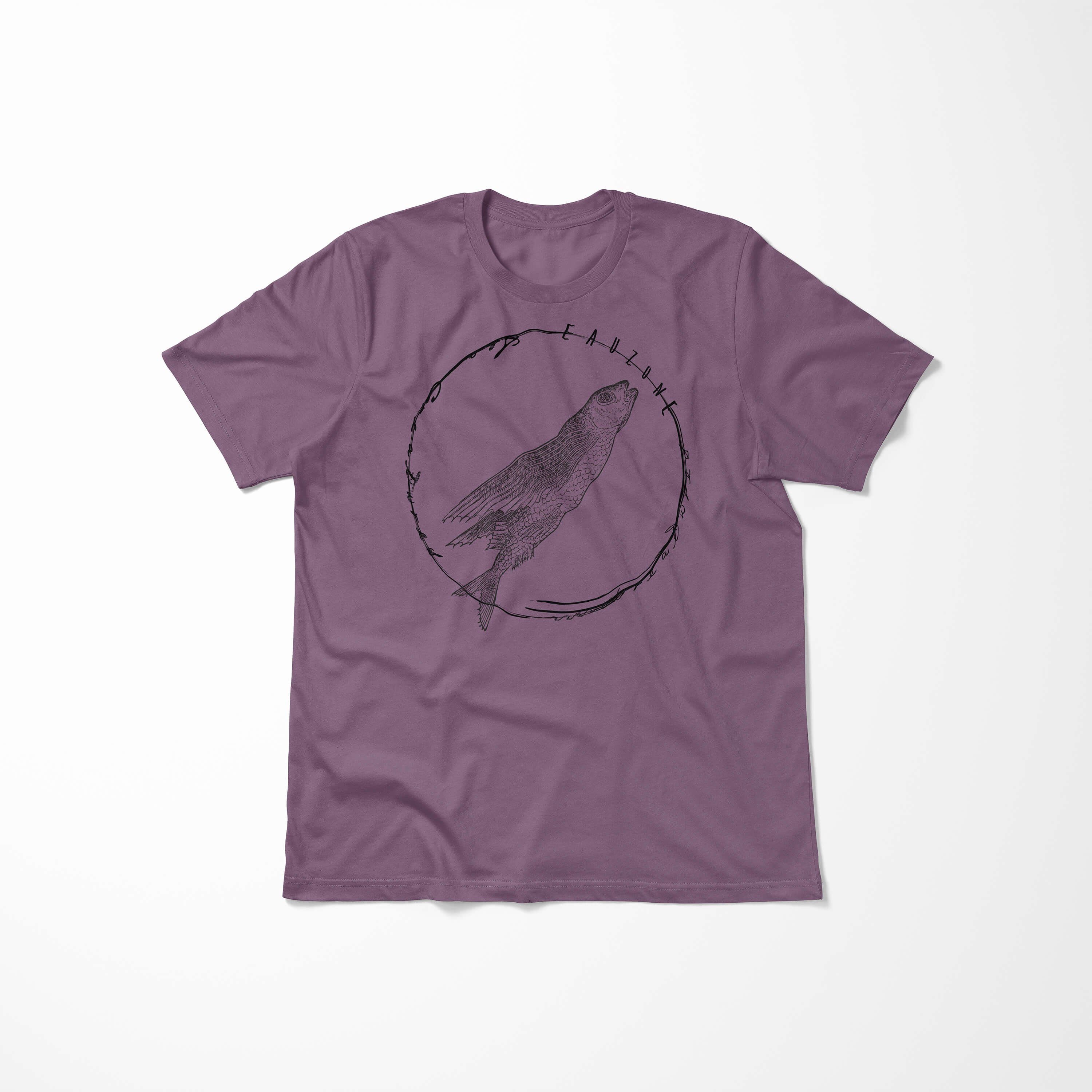Sea T-Shirt Serie: / Struktur 085 Art feine Sinus und Shiraz Schnitt T-Shirt Creatures, - Fische Tiefsee Sea sportlicher