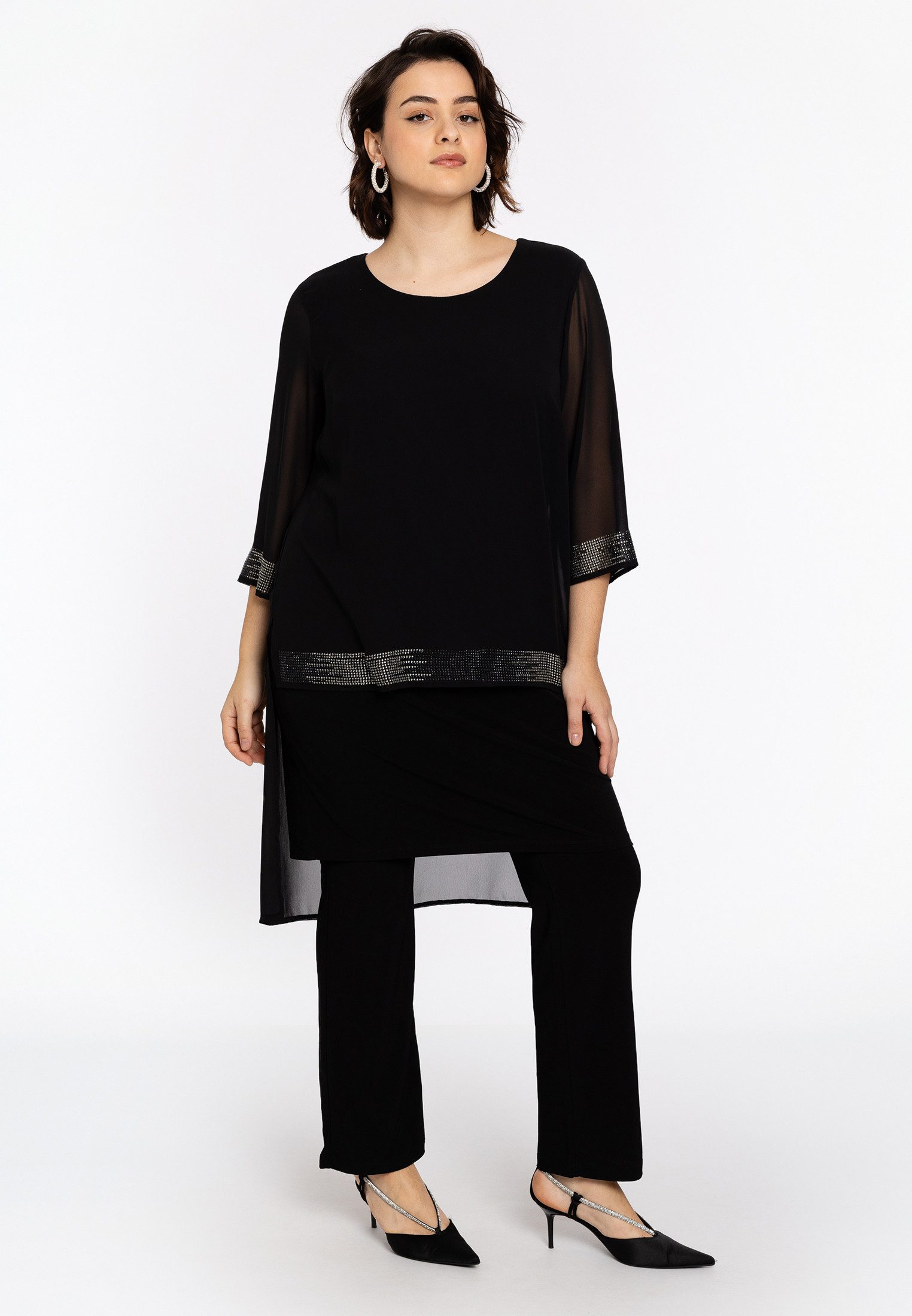 YOEK A-Linien-Kleid Damen Kleid mit Langarm günstig online kaufen