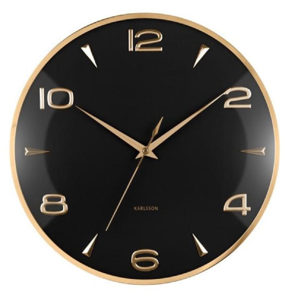 Karlsson Uhr Wanduhr Sienna Glow Schwarz