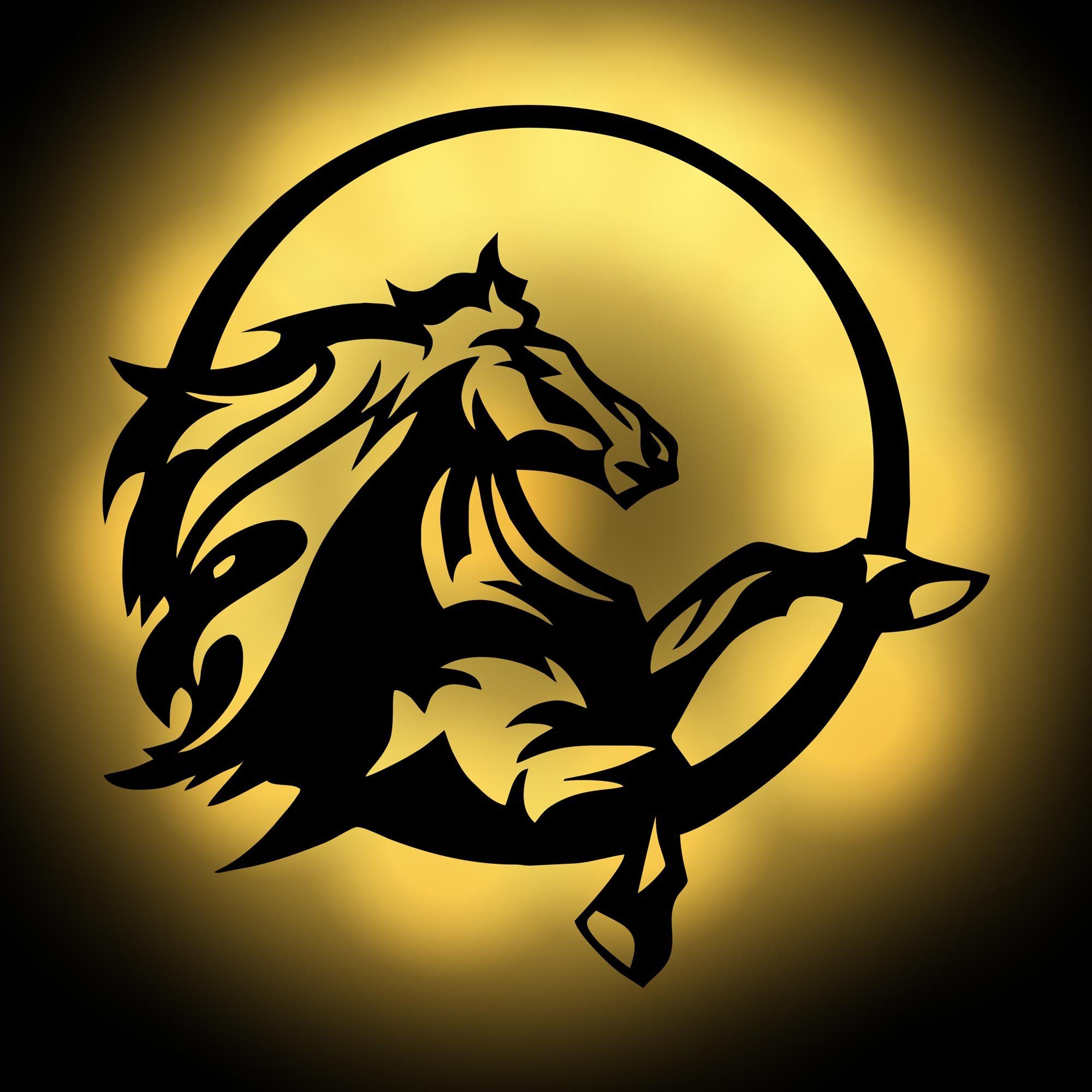 Namofactur LED Dekolicht Pferd - Dekoobjekt aus Holz mit Pferdemotiv - Wand günstig online kaufen