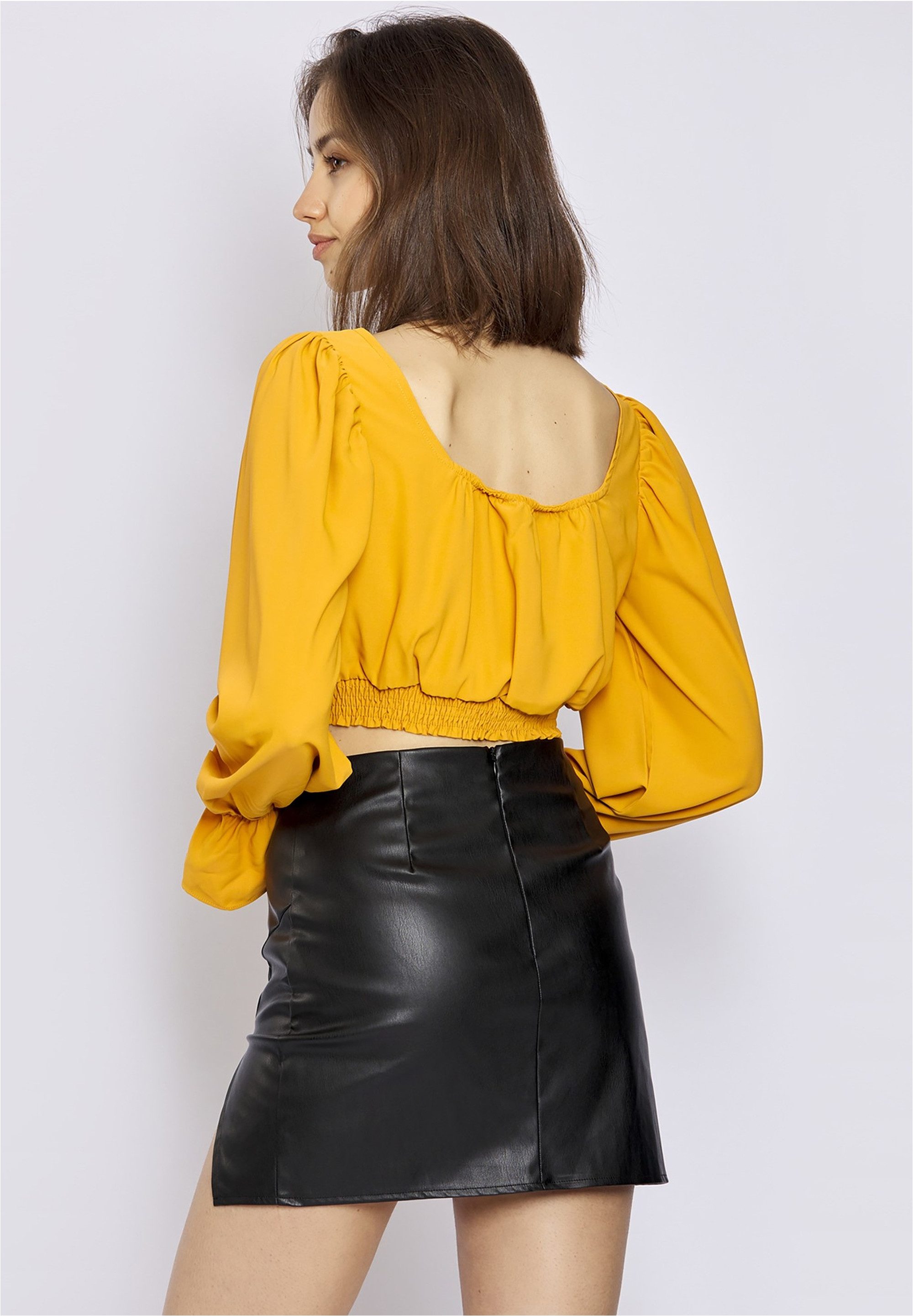 freshlions Klassische Bluse (1-tlg) mit kurzem Schnitt