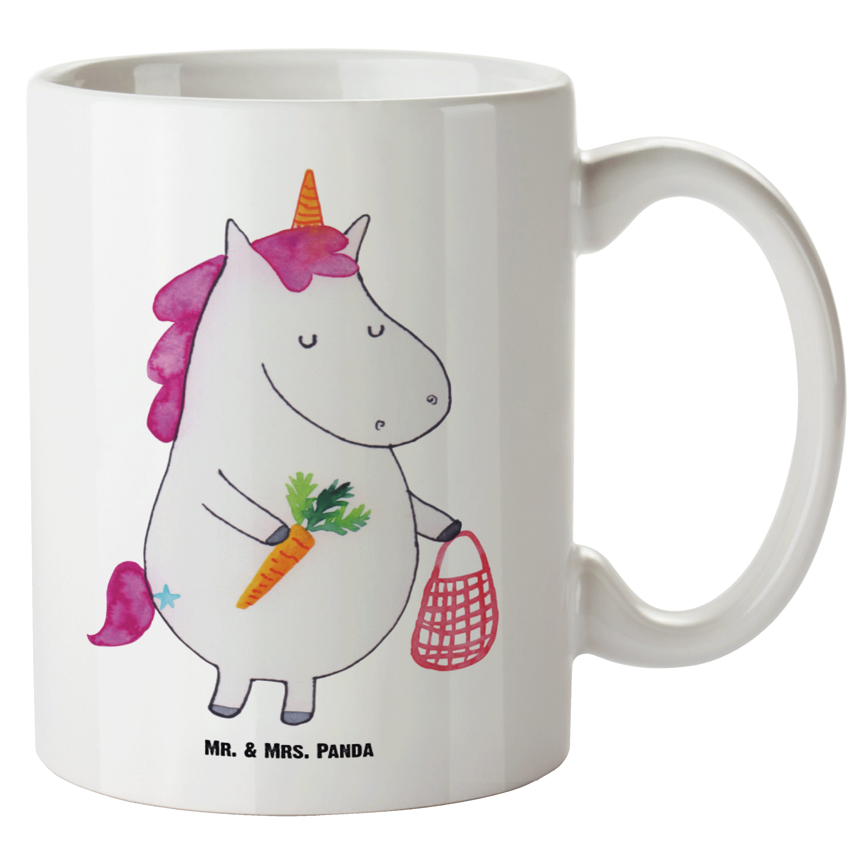 Einhorn Becher, - Keramik Vegan Weiß Gesund XL - Tasse Tasse, Geschenk, Tasse Panda Mrs. XL leben, Mr. & XL V,