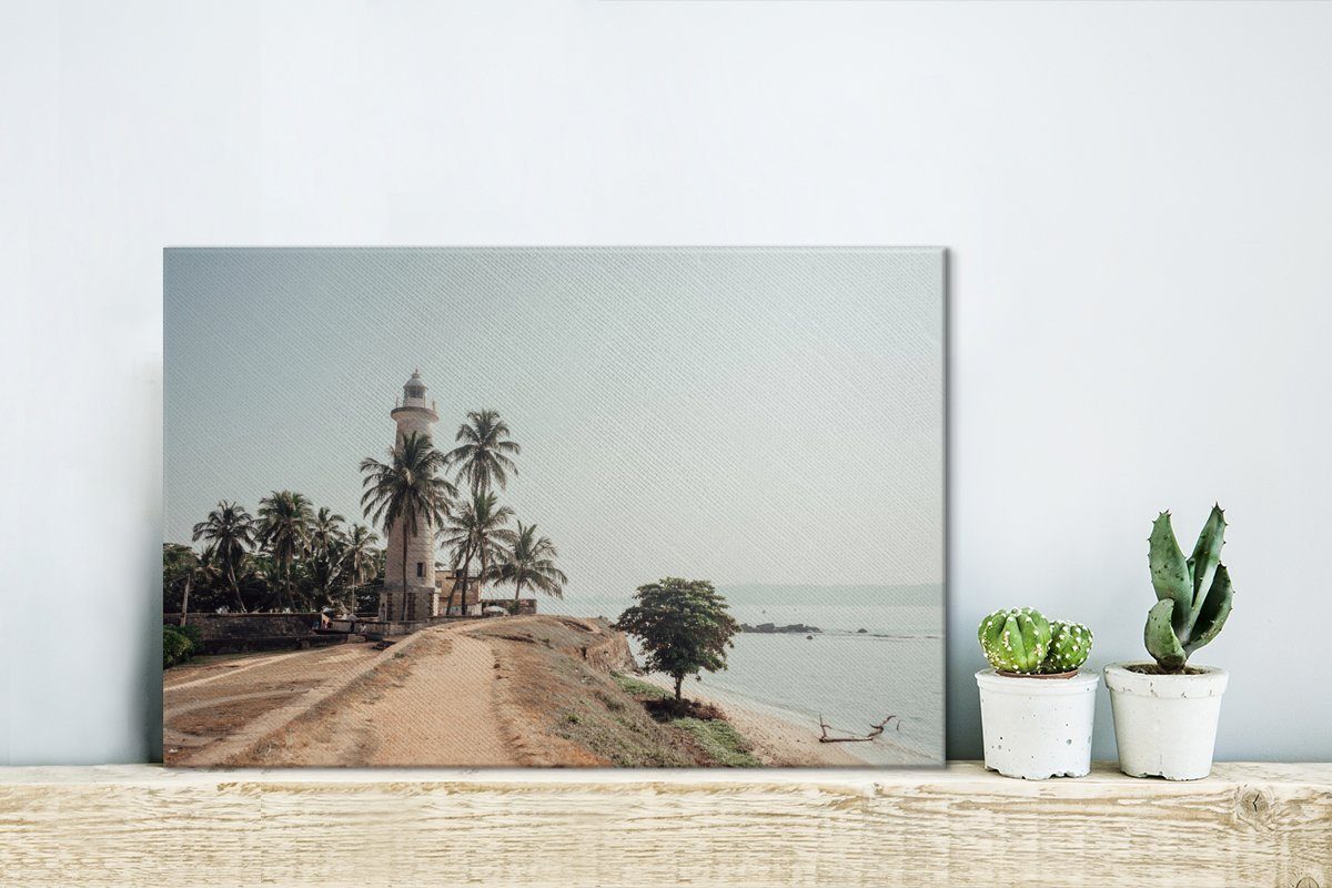 in OneMillionCanvasses® Lankas Fort 30x20 Der St), Sri Wanddeko, (1 Wandbild Leuchtturm Galle, älteste Leinwandbild Leinwandbilder, cm Aufhängefertig,