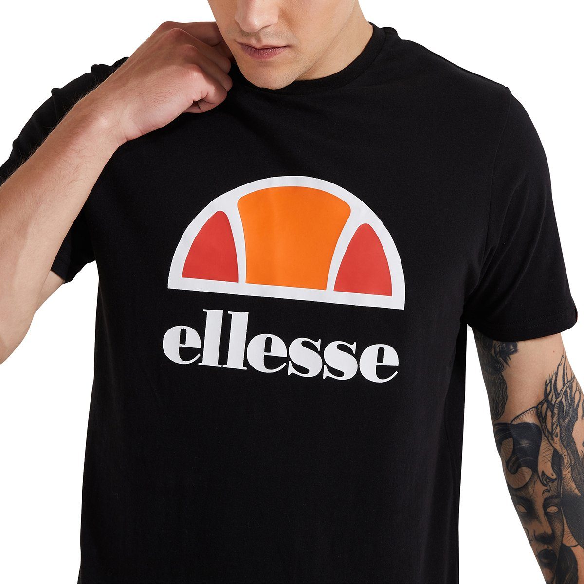 Ellesse Dyne Schwarz T-Shirt (1-tlg)
