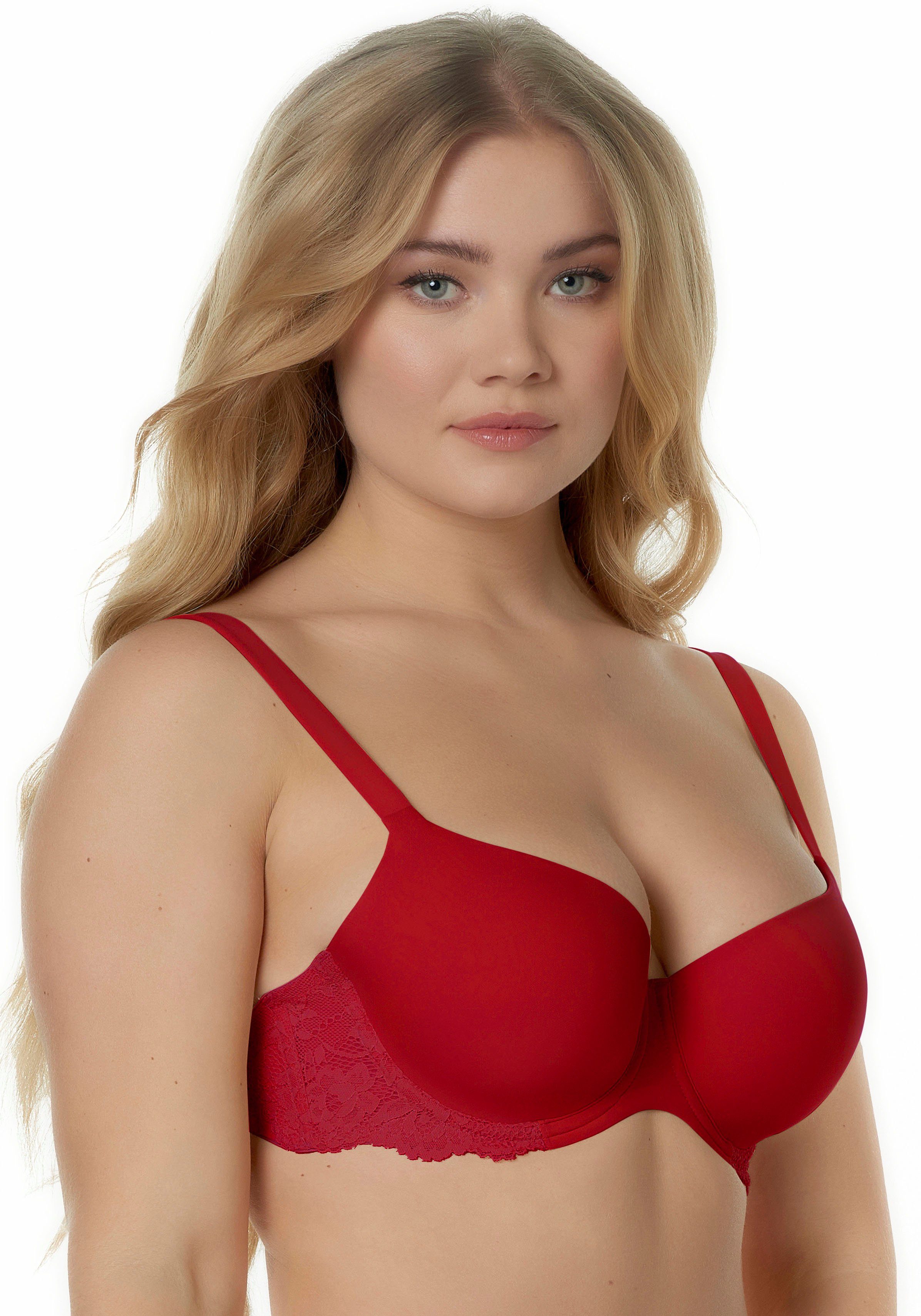 After Eden D-cup & up T-Shirt-BH LIV verstellbare Träger, mit Schale, mit Bügel, mit Spitze, feminin
