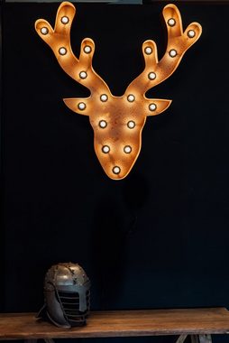 MARQUEE LIGHTS LED Dekolicht Deer, ohne Leuchtmittel, Warmweiß, Wandlampe, Tischlampe Deer 19 Lichtquellen E14 (exkl) - 58x61 cm