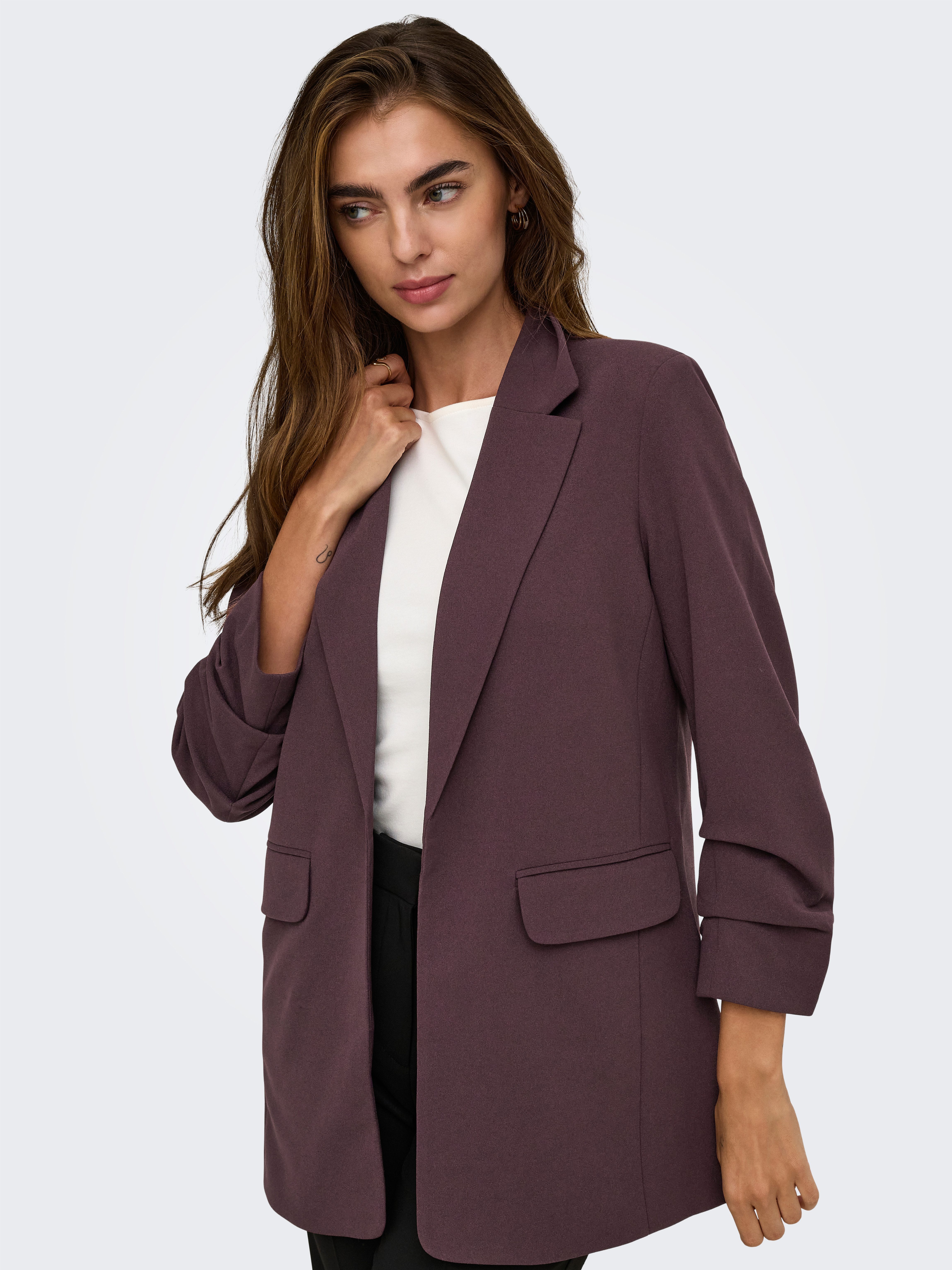 ONLY Longblazer ONLKALINA 3/4 OPEN BLAZER CC TLR Materialmix, loose fit – Bild 2 von 5