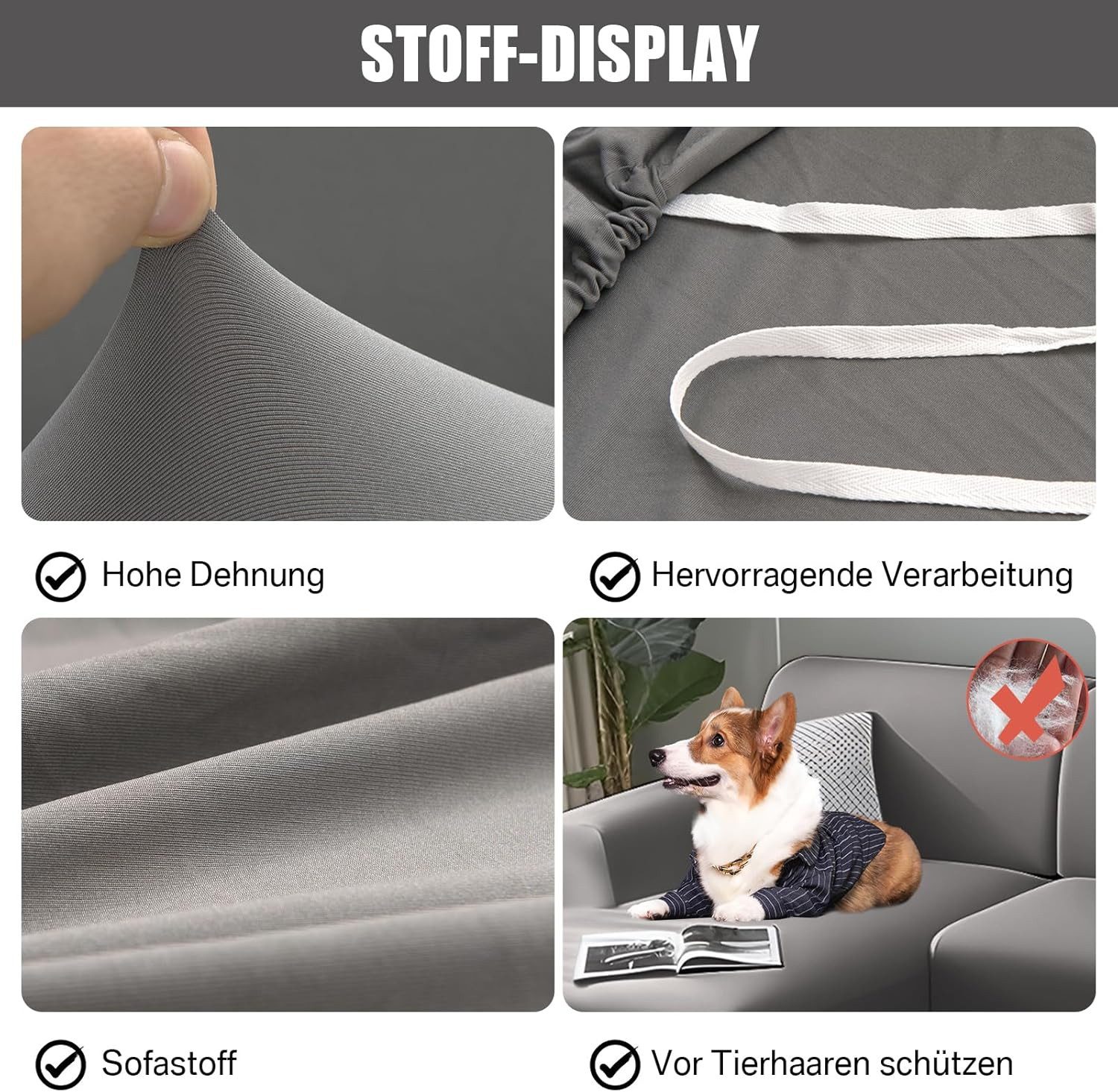 Coonoor Sofahusse Sofabezug, Eck Stretch-Sofabezug Stretch Sofabezug für 1/ günstig online kaufen