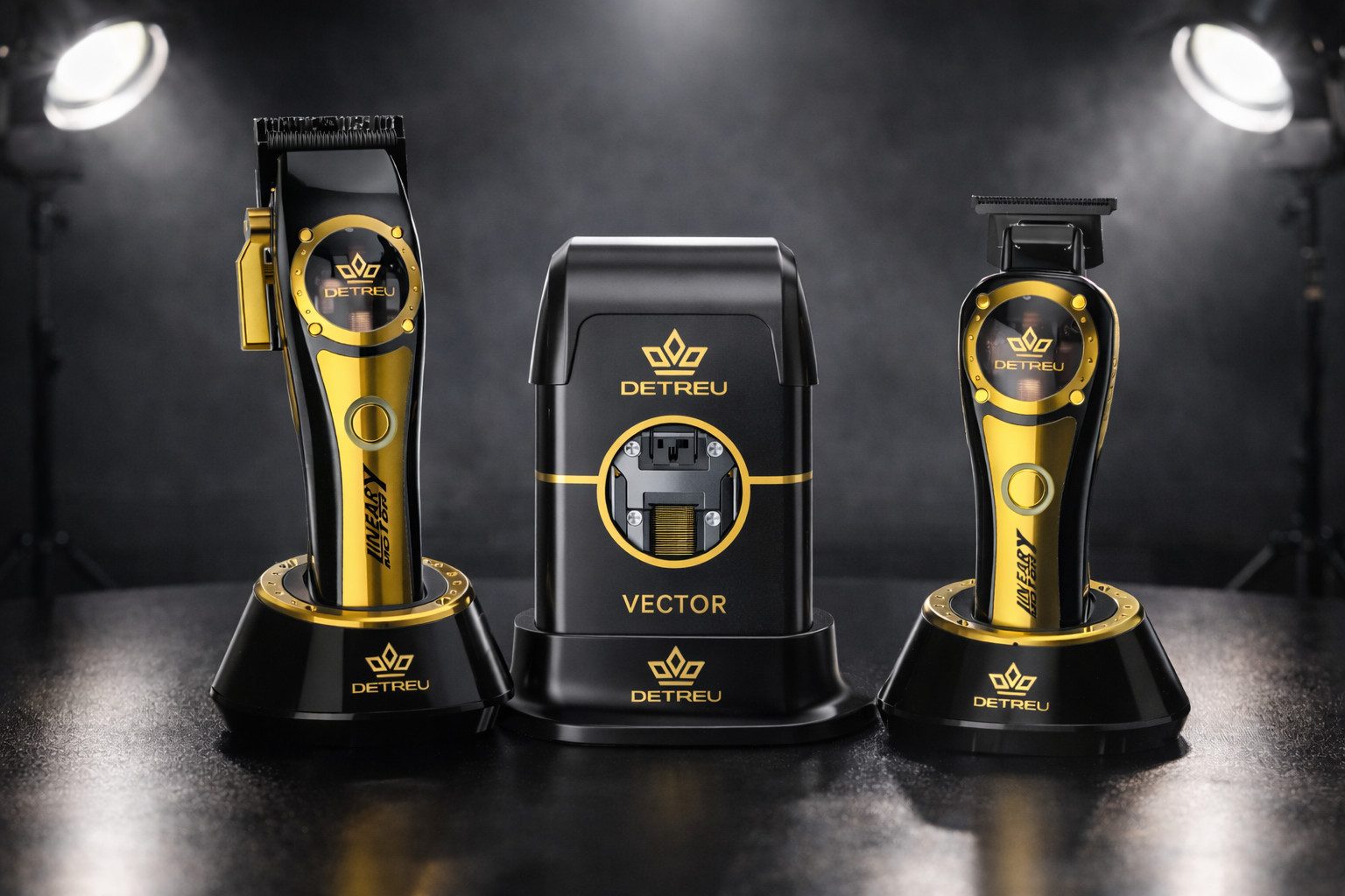 Detreu Haarschneider Detreu 3er Set Headline Clipper - Trimmer - Shaver Gold