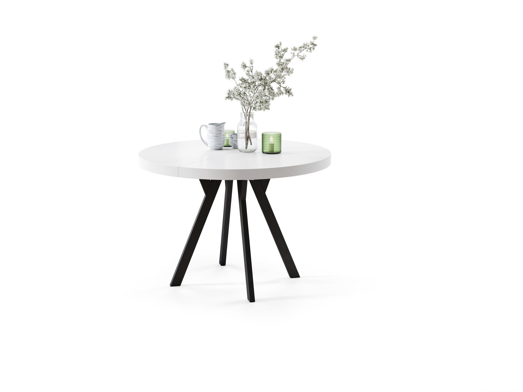 designimpex Esstisch Expanso rund ausziehbar 110 bis 310 cm Tisch Ausziehtisch, Esstisch, Esszimmertisch, Tisch, Couchtisch, Wohnzimmertisch, table
