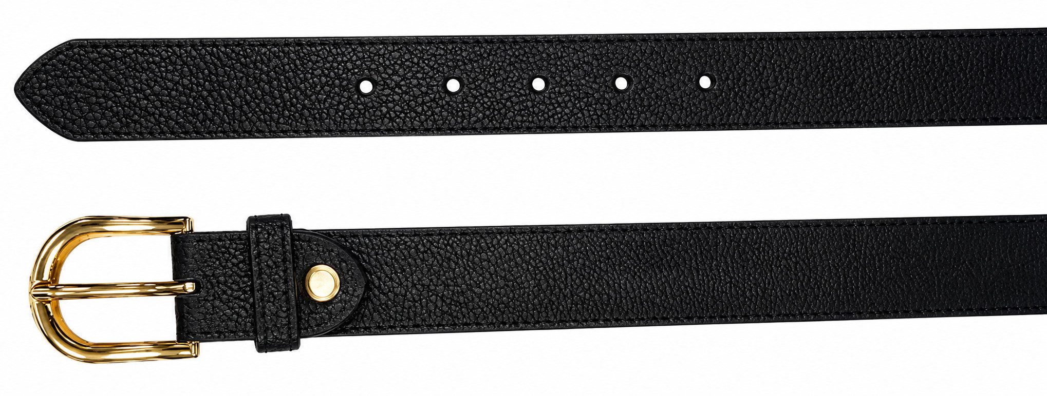 Fomax Ledergürtel Damen aus Echtleder 3 cm breit, Made in Italy (Schmaler Hüftgürtel) Anzuggürtel, Jeansgürtel für Kleid & Stoffhosen, kürzbar – Bild 4 von 5